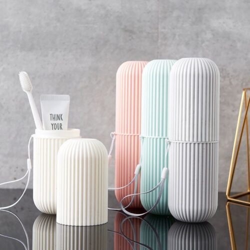 Estuche portátil para cepillo y pasta dental